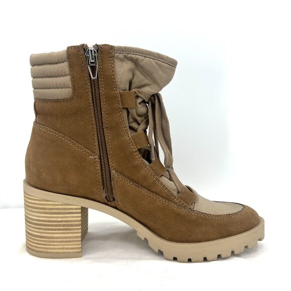 Dolce Vita Nyree Tan Multi Leather Nylon Ankle Boots Women’s 9 - Picture 3 of 10